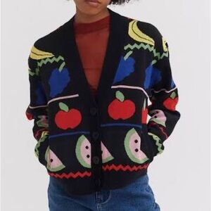 NWOT- Lazy Oaf Fruit Machine Cardigan Sweater